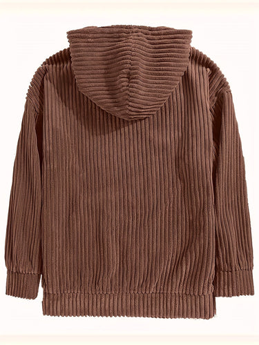 Amarae | Komfort ribbed velvet hoodie