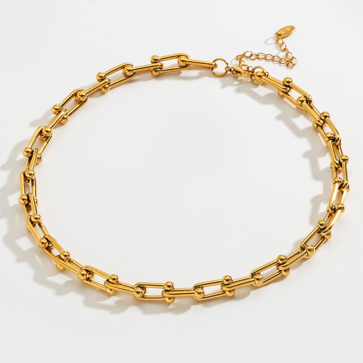 Lune London | Necklace U Shaped Lock Thick Chain