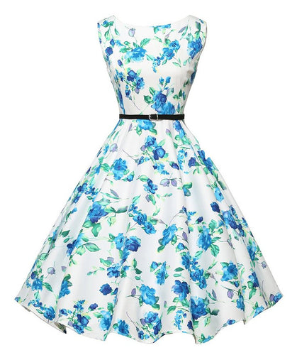 Robe midi femme avec décor floral et coupe ajustée Chic & Stil