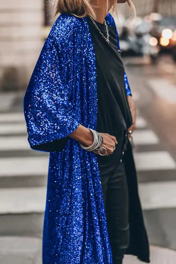 Lune London | Wind-resistant knitted jacket with shiny sequins