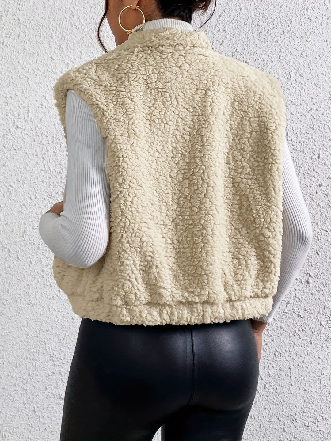 Lune London | Teddy Women's Quilted Vest with Zipper and High Collar