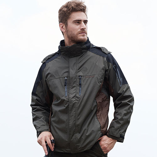 Waterproof outdoor jacket for men with breathable inserts Amarae