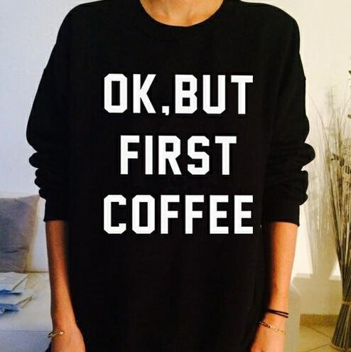Sweatshirt femmes avec impression motivante et coupe décontractée Chic & Stil