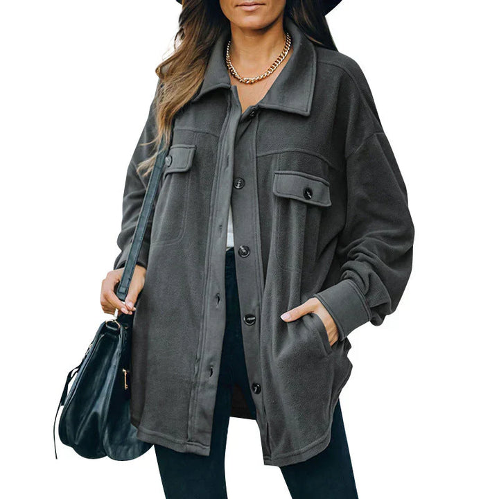 Lune London | Buttoned fleece jacket