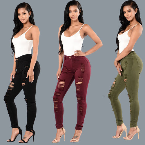 Skinny jeans for women with trendy ripped design Amarae