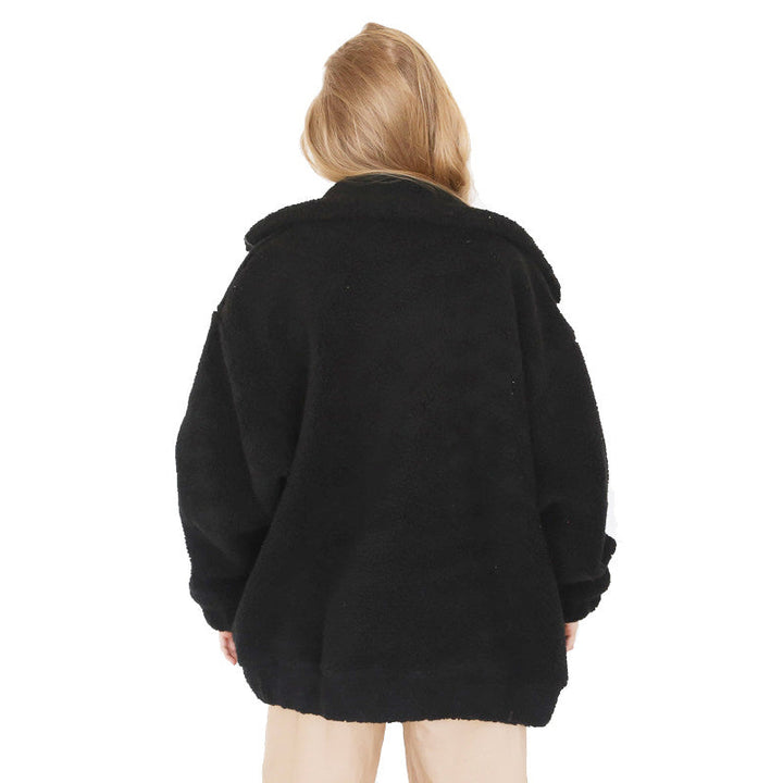 Amarae | Women's Fleece Sweatshirt with Wide Collar