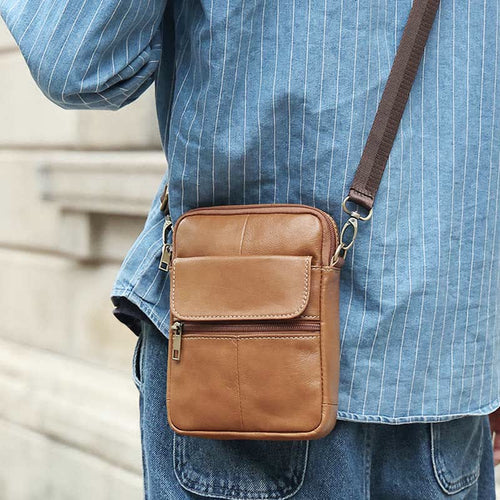 Amarae | Small Shoulder Bag Made of Genuine Leather for Men