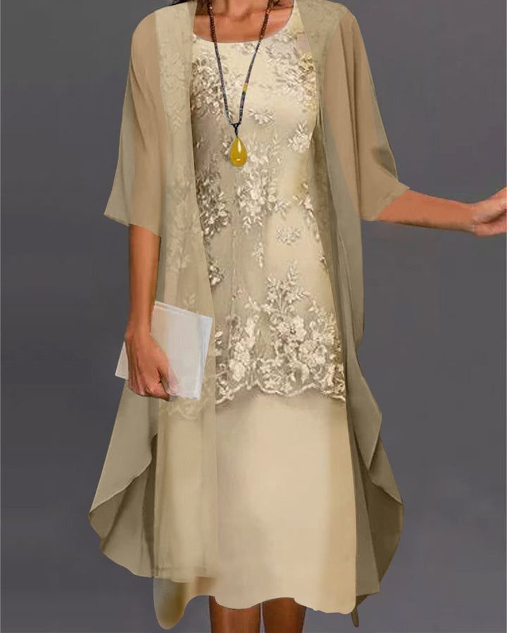 Lune London | Elegant Chiffon Dress In Two Parts