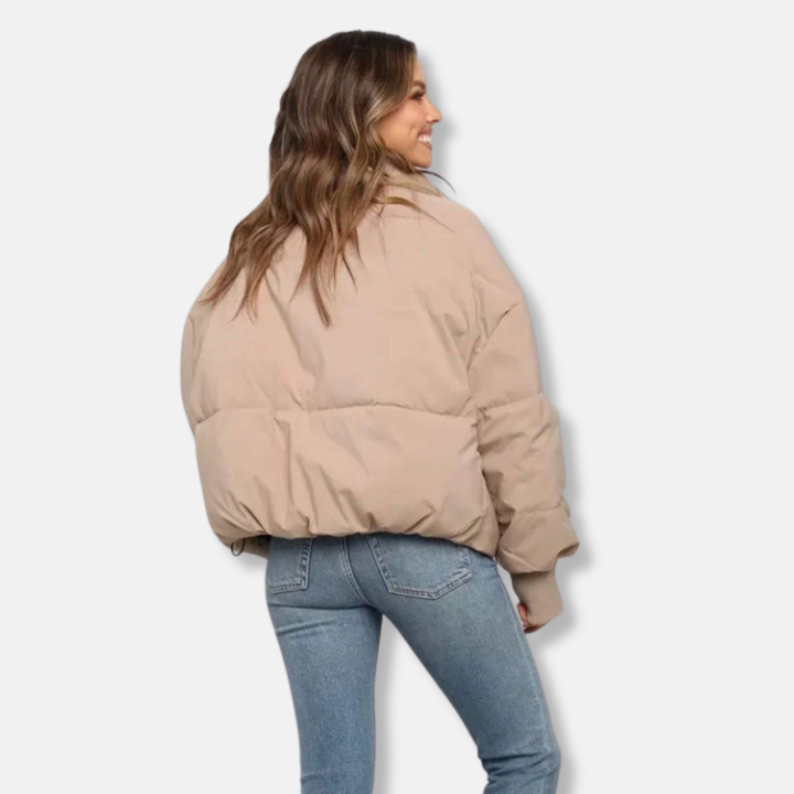 Amarae | Puffer Jacket - Thermal Insulation - Shorter Length - Stand Collar - Ribbed Cuffs