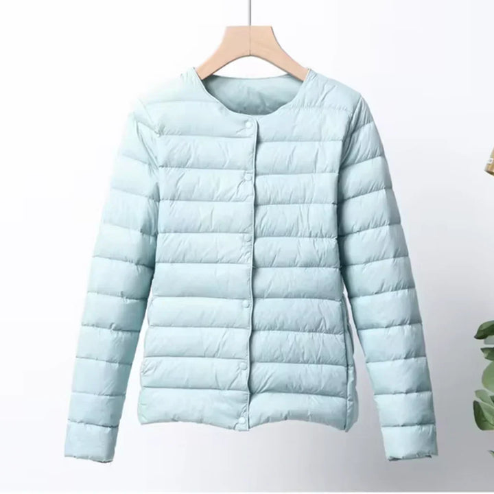 Lune London | Down Quilted Ultra-Light Slim Fit Button Closure Hip Length