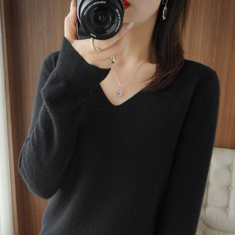 Chic Und Stil | V-Neck Made Of Cashmere