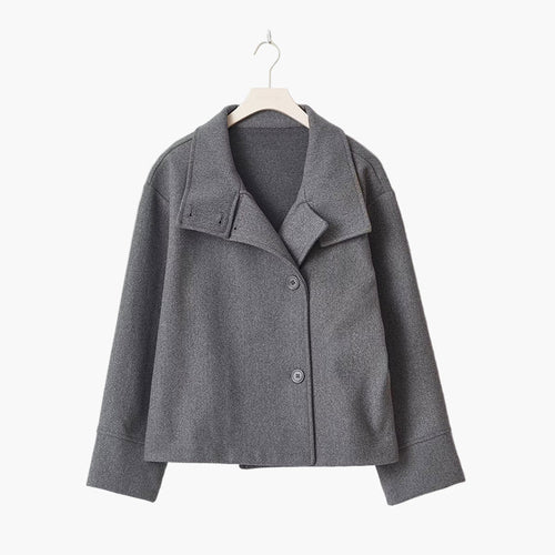 Amarae | Short Double-Breasted Transition Jacket - Modern City Look for Everyday and the Office