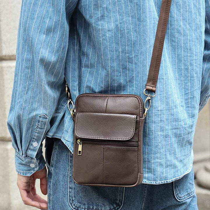 Lune London | Small Shoulder Bag Made of Genuine Leather for Men