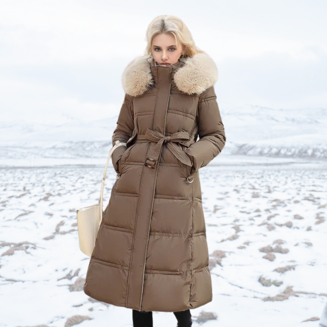 Lune London | Winter Long Dress for Women with Tailored Fit and Long Sleeves Ideal for The Cold Season