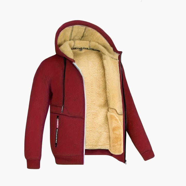 Amarae | Comfortable fleece-lined jacket with hood for men