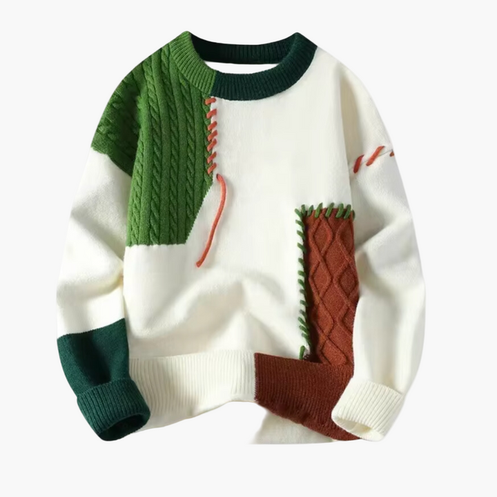 Lune London | Patchwork sweater with modern design - Perfect for autumn and winter
