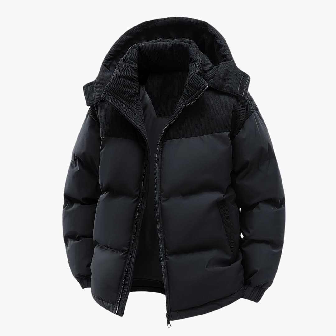 Lune London | Casual Hooded Jacket with Puffer and Color Block Design
