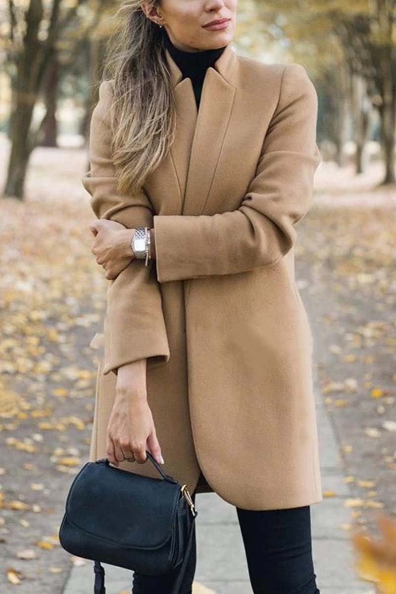 Chic Und Stil | Elegant Coat with Stand-Up Collar