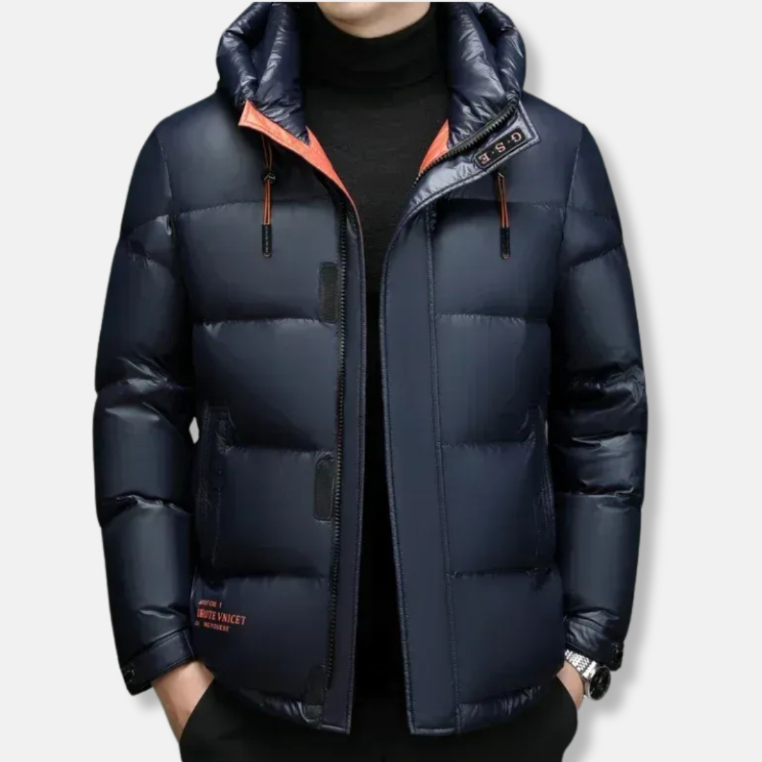 Lune London | Down jacket - Regular fit - Hood with drawstring - Water-repellent - Zipper and buttons