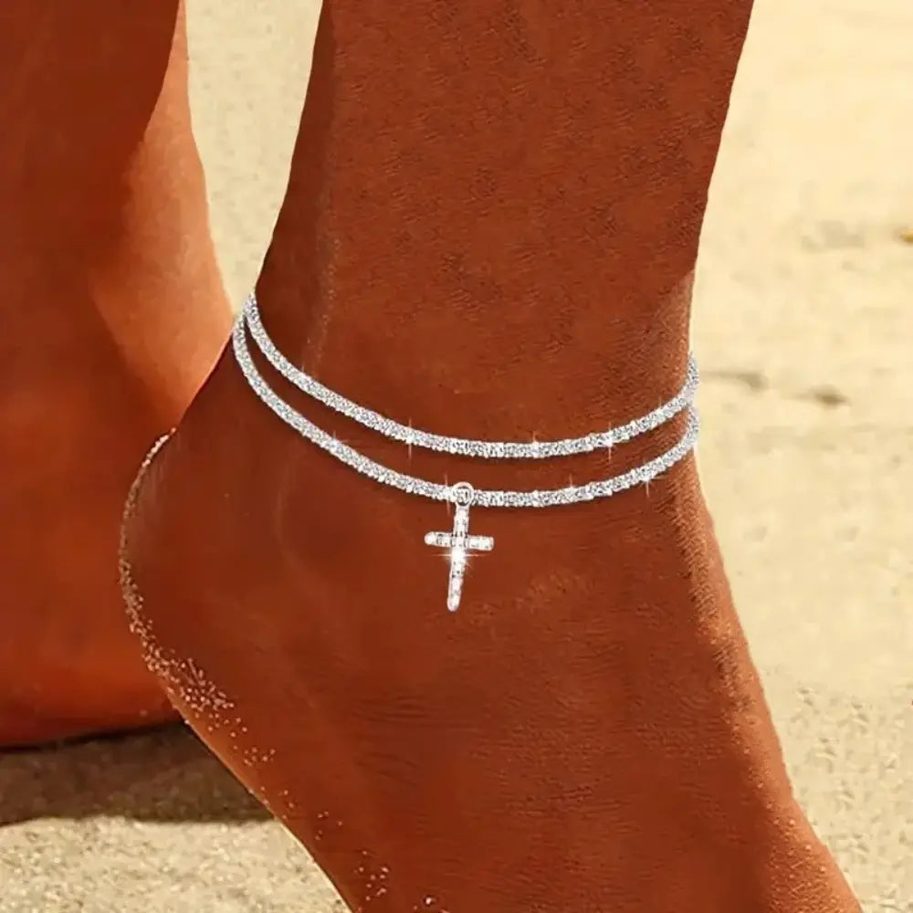 Lune London | Chic Silver/Gold Double Ankle Bracelet