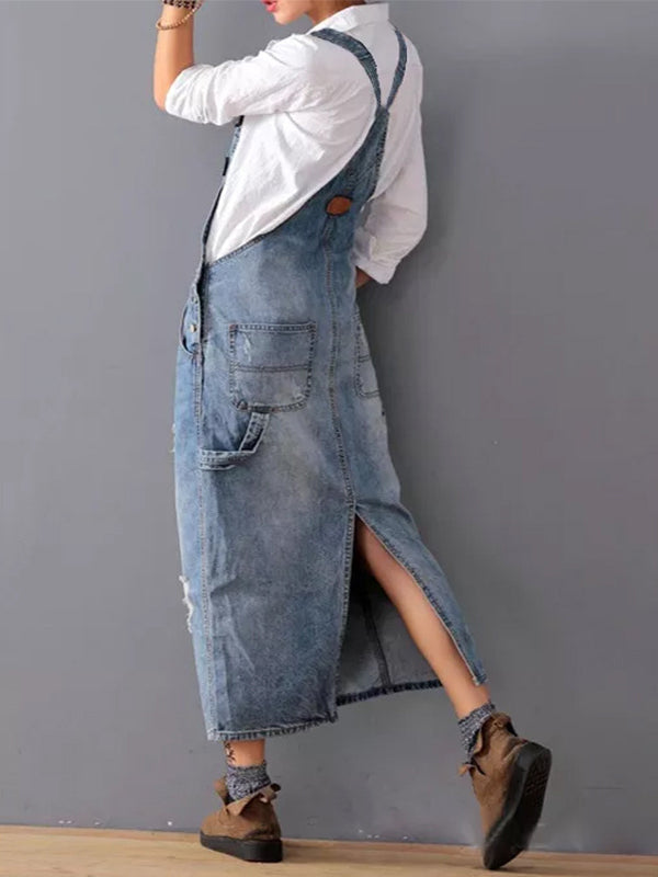 Lune London | Casual Denim Overall Dress