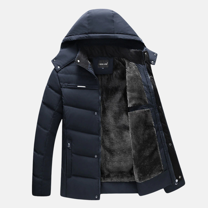 Amarae | Fleece Quilted Puffer Coat - Hooded Jacket in Relaxed Fit