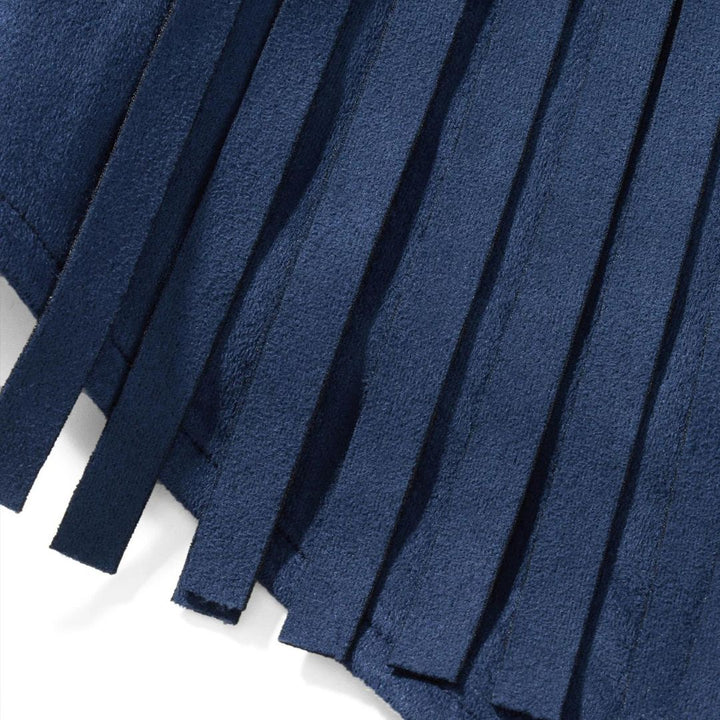 Lune London | Suede vest with fringes and button detail