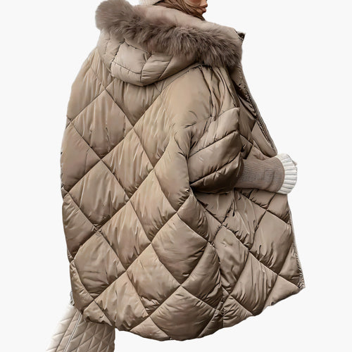 Amarae | Quilted winter jacket with hood and oversized look - Trendy outdoor jacket for cold days