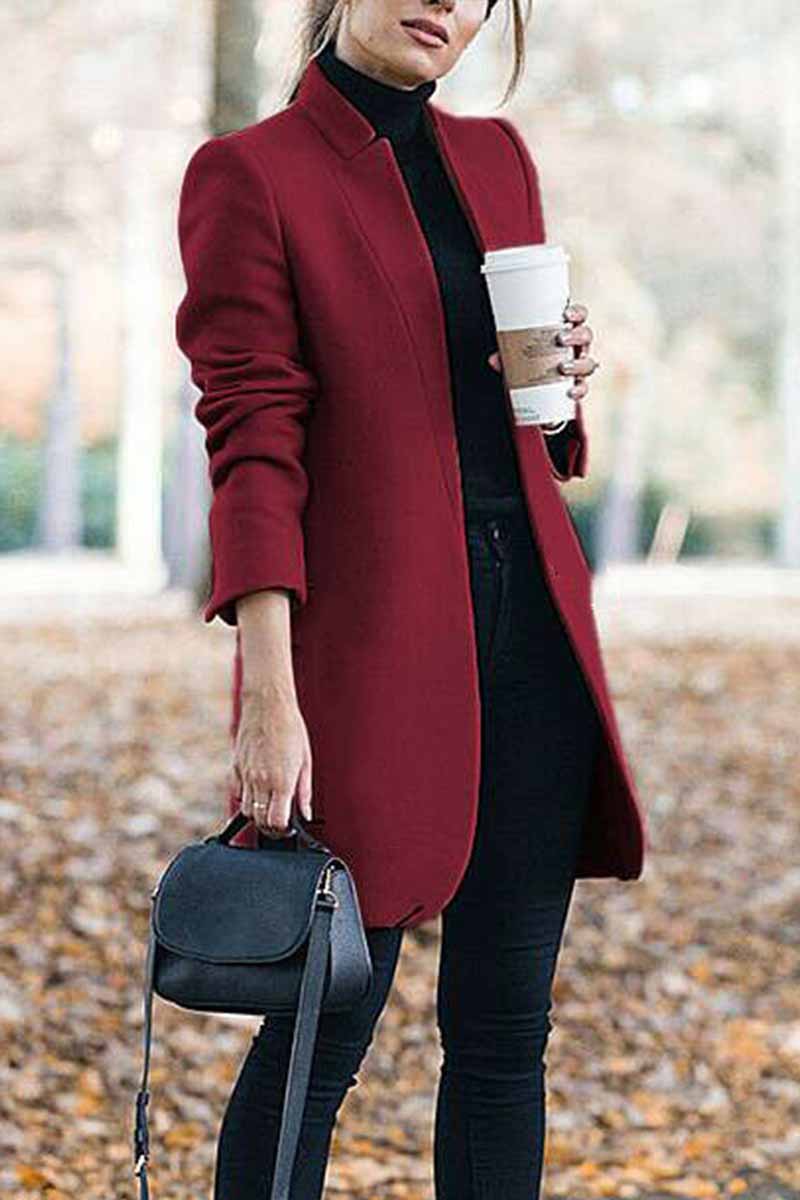 Chic Und Stil | Elegant Coat with Stand-Up Collar