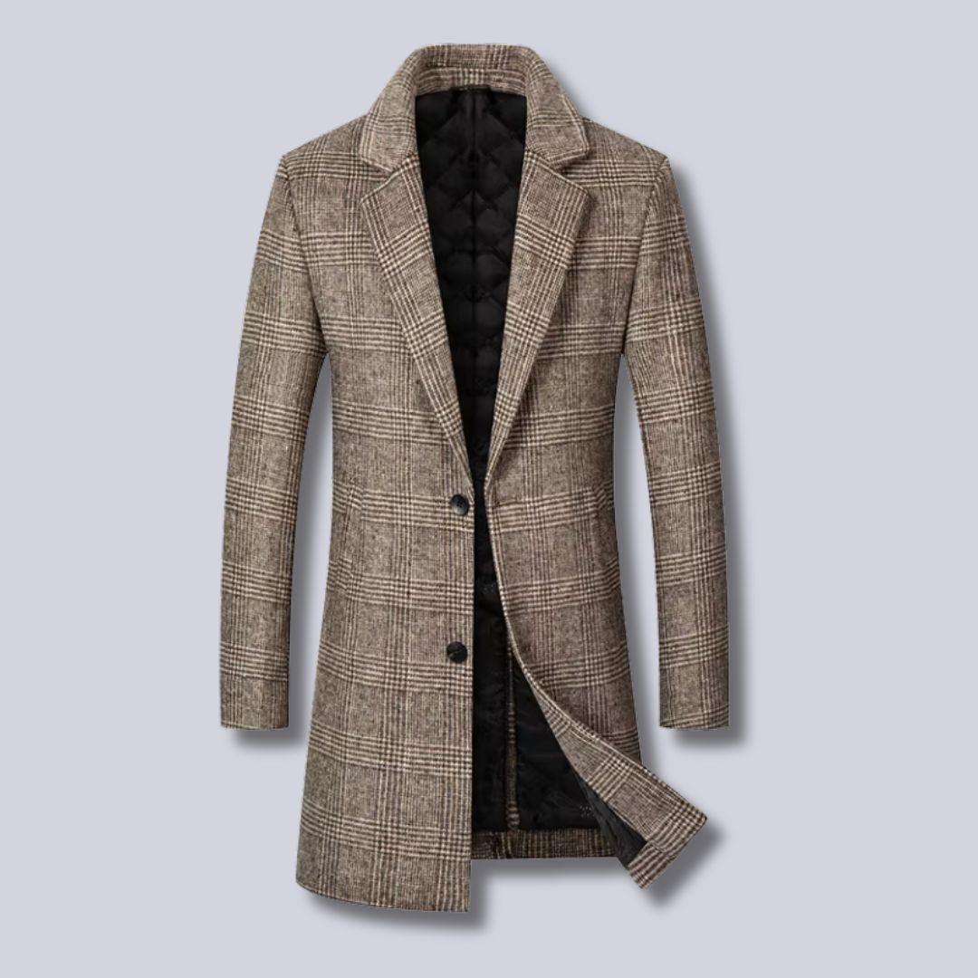 Amarae | Checked Wool Trench Coat