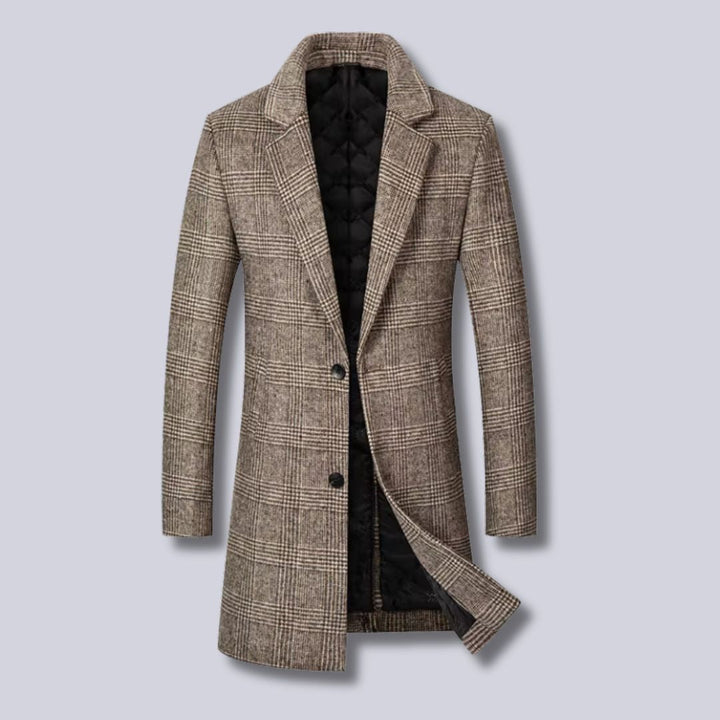 Amarae | Checked Wool Trench Coat