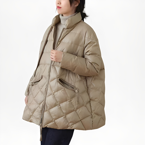 Amarae | Warm Down Jacket with Zip Pockets for Women