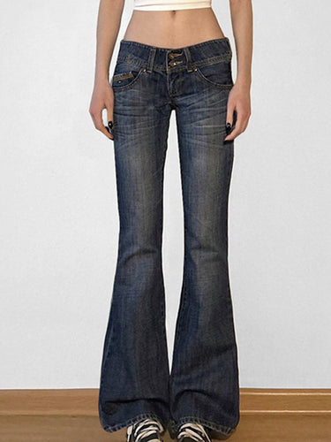 Amarae | Y2K Low Rise Slim Flare Jeans