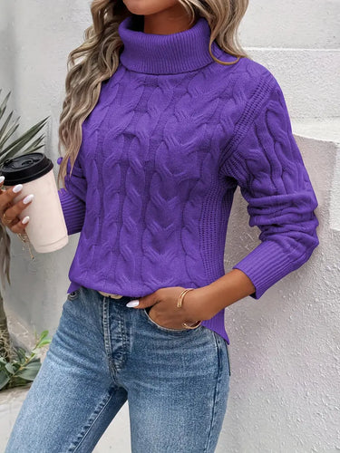 Amarae | Cable Knit Turtleneck Sweater Women
