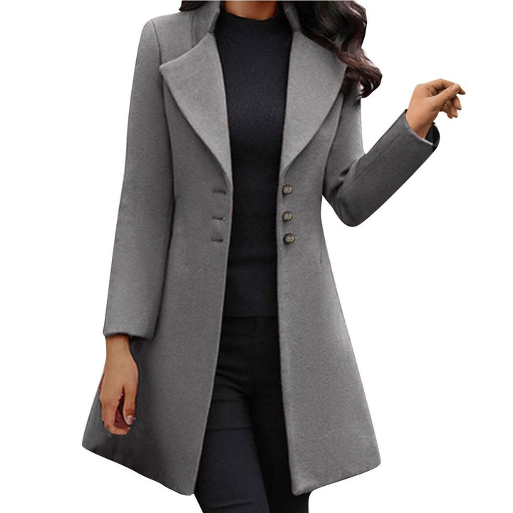 Amarae | Long coat - Tailored fit - Double-breasted buttons - Elegant wool look