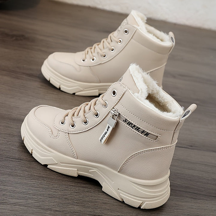 Lune London | Women's Winter Ankle Boot with Warm Fleece Lining & Zipper Detail Plus Sizes