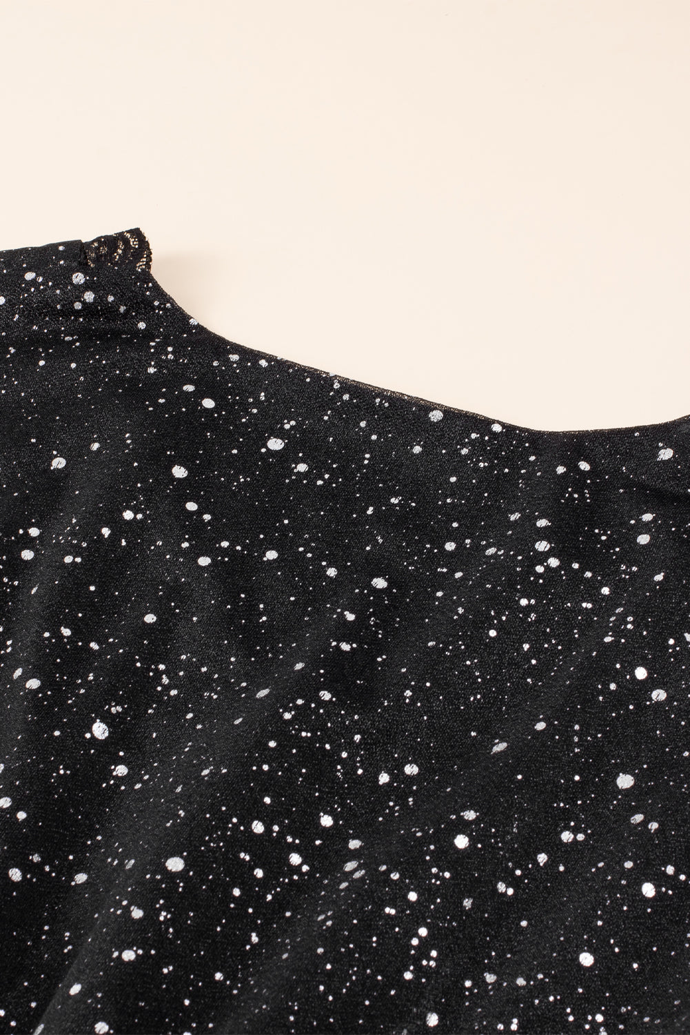 Lune London | Elegant black sparkling dress with mesh screening