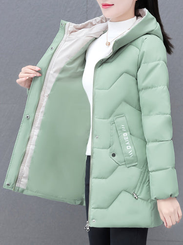 Amarae | Long Casual Women's Down Jacket with Hood
