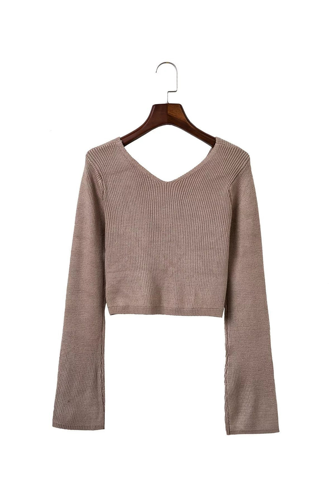 Pull court pour femmes avec col large et structure côtelée sophistiquée Chic & Stil