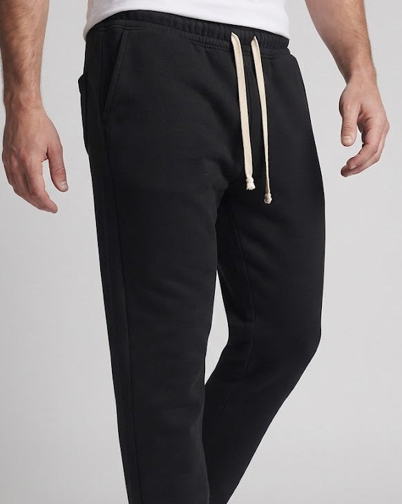 Men's Relaxed Lounge Sweatpants with Wide Leg, Pleat and Side Hem Zip Amarae