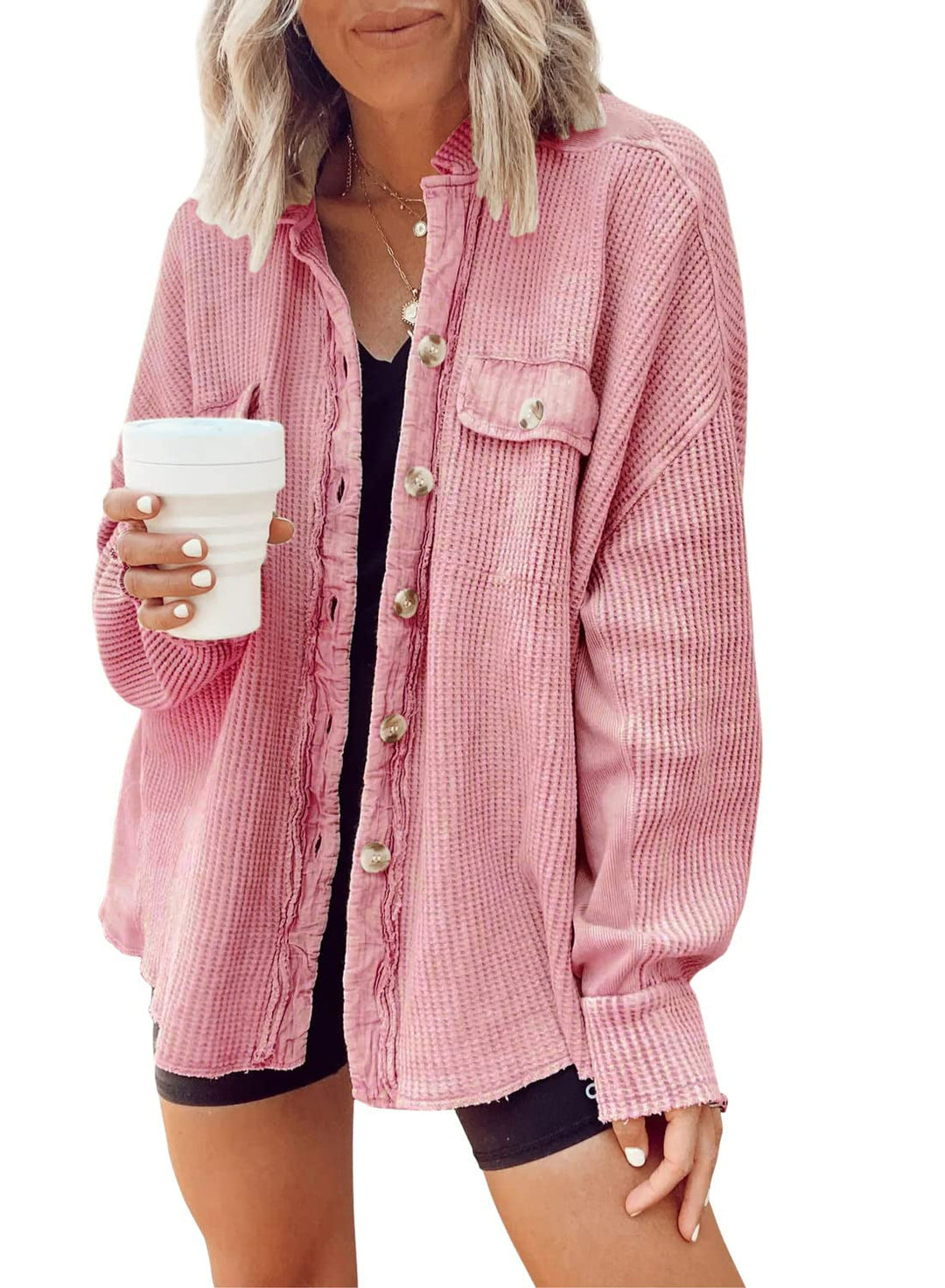 Amarae | Shirt jacket with button placket
