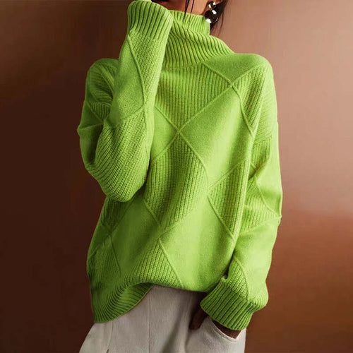 Amarae | Solid Color Classic Knit Sweater for Women