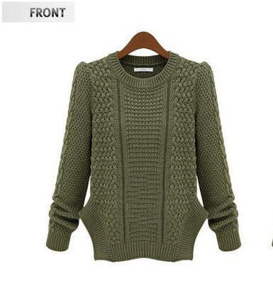 Pull en tricot épais pour femmes avec un look de point texturé et une coupe décontractée Chic & Stil