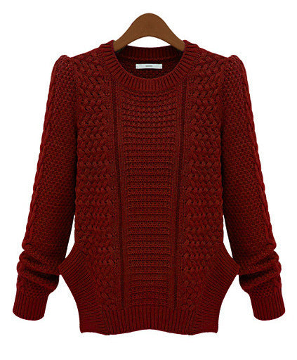 Pull en tricot épais pour femmes avec un look de point texturé et une coupe décontractée Chic & Stil