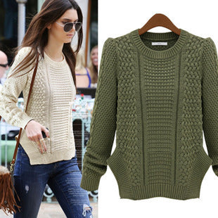 Pull en tricot épais pour femmes avec un look de point texturé et une coupe décontractée Chic & Stil