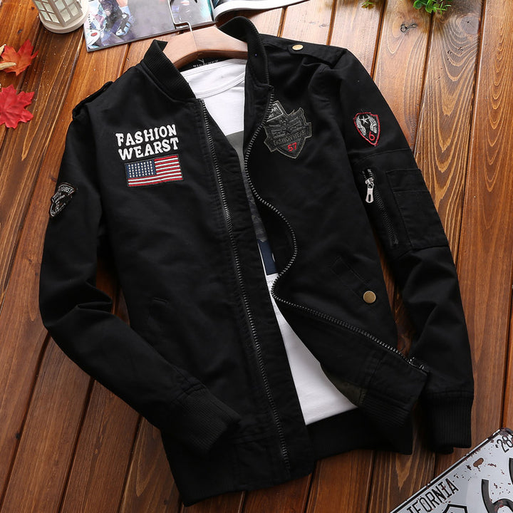 Men's bomber jacket with unique patches Lune London