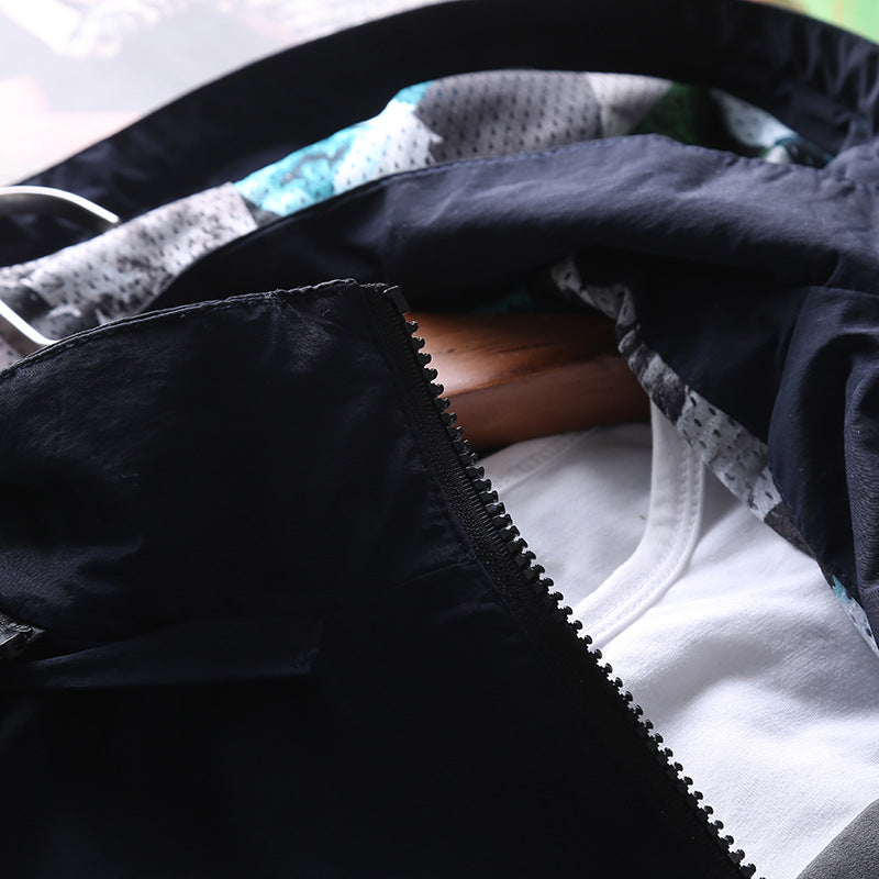 Veste de plein air pour hommes déperlant avec zone de capuche ajustable Lune London