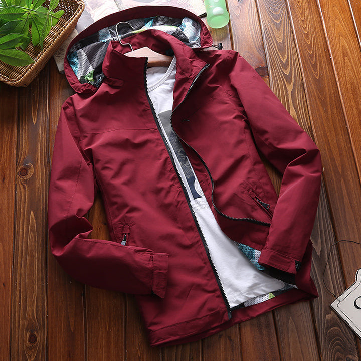 Veste de plein air pour hommes déperlant avec zone de capuche ajustable Lune London