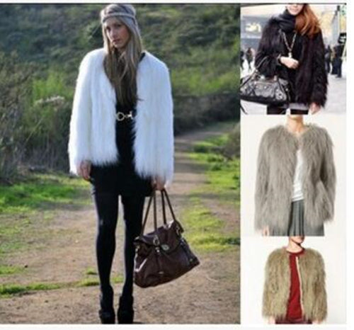Women's artistic faux fur coat with a soft and luxurious material Amarae