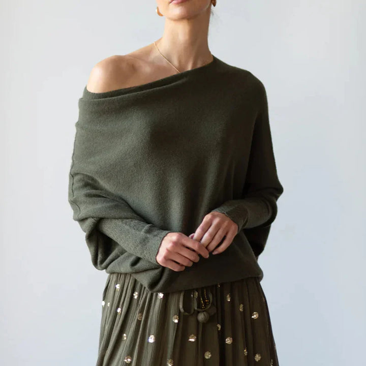 Lune London | Asymmetrical Draped Sweater